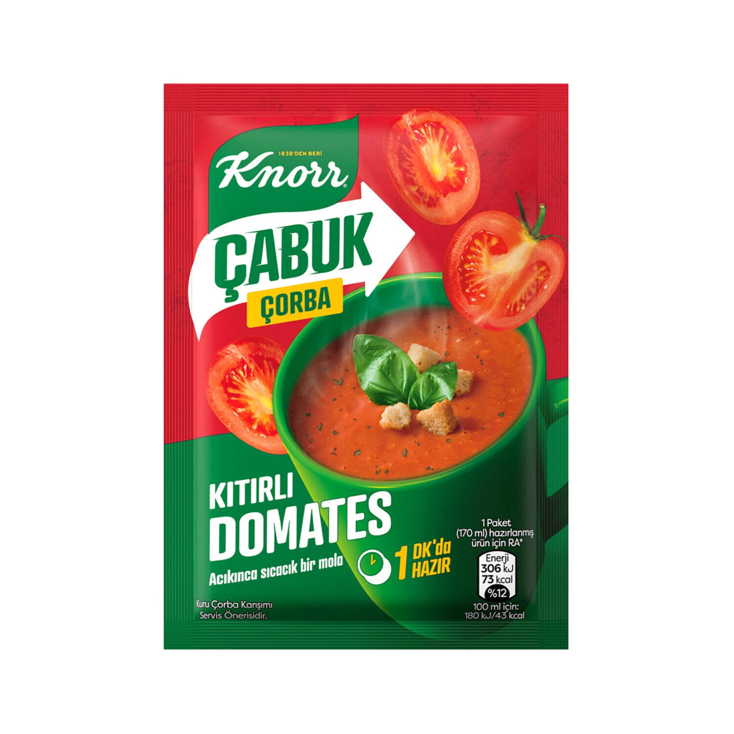 Knorr Çabuk Çorba Kıtırlı Domates 22 Gr