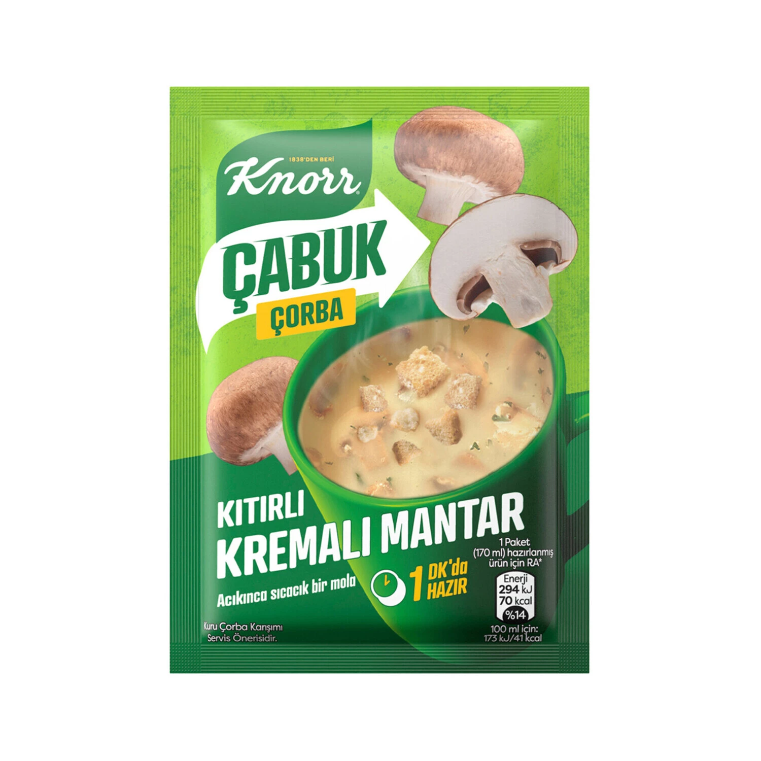 Knorr Çabuk Çorba Kıtırlı Kremalı Mantar 19 Gr