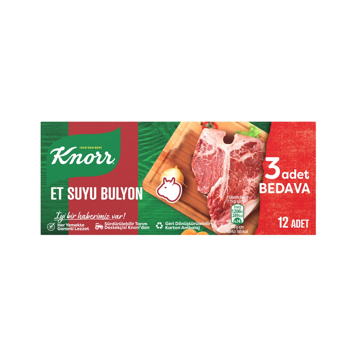 Knorr Et Suyu Bulyon 12 Adet 120 Gr