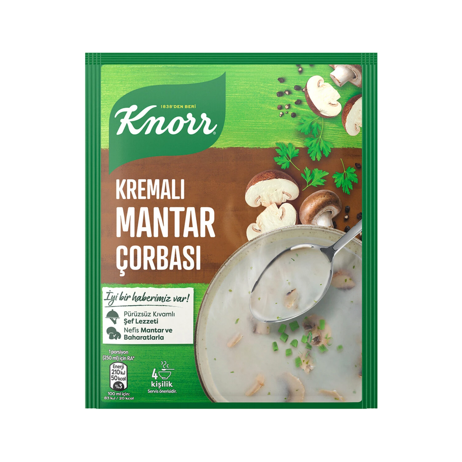 Knorr Hazır Çorba Kremalı Mantar 4 Kişilik 63 Gr