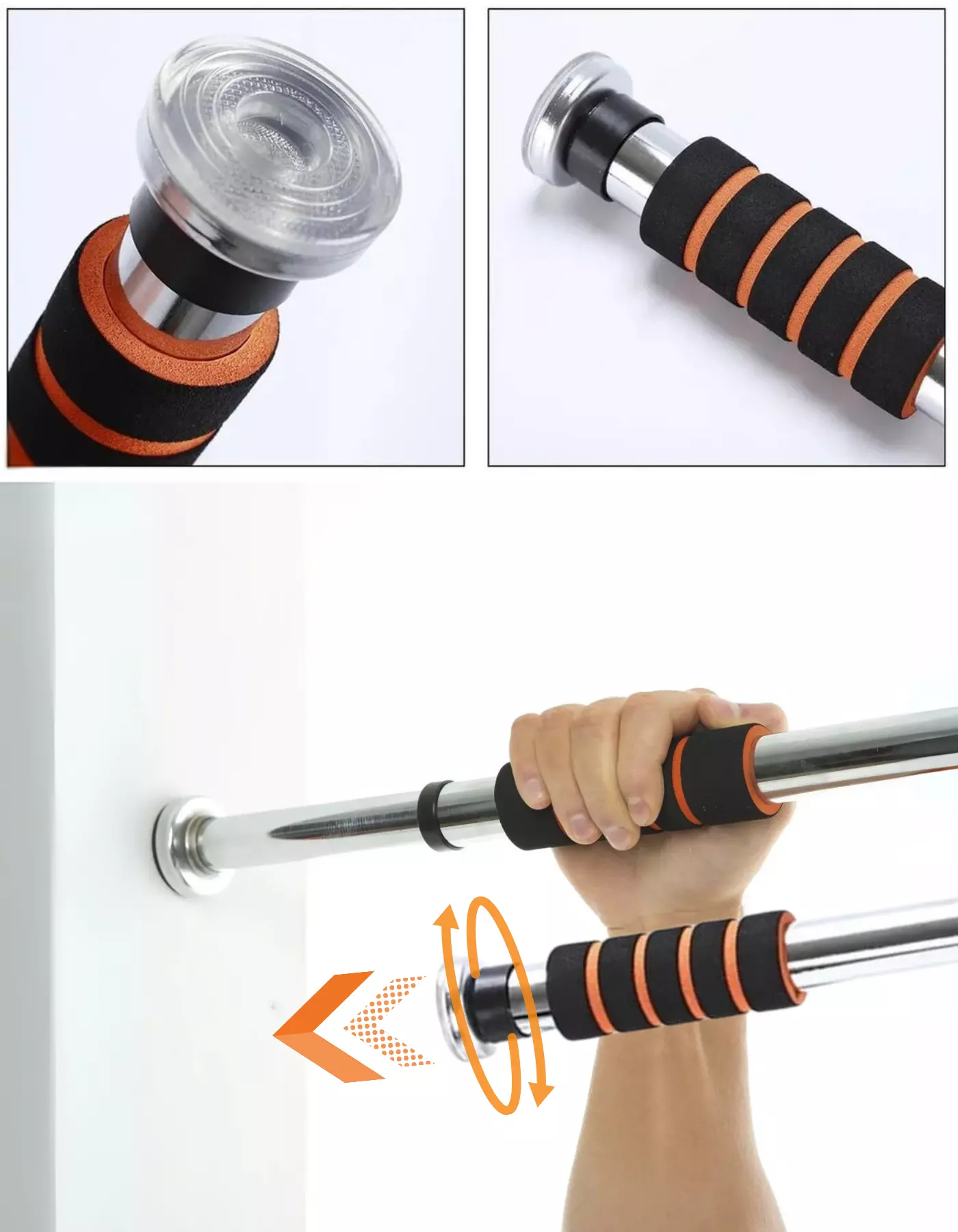 Koridor Kapı Barfiksi Barfix Aleti Çubuğu Çekme Barı 60-100 cm Demiri Bar