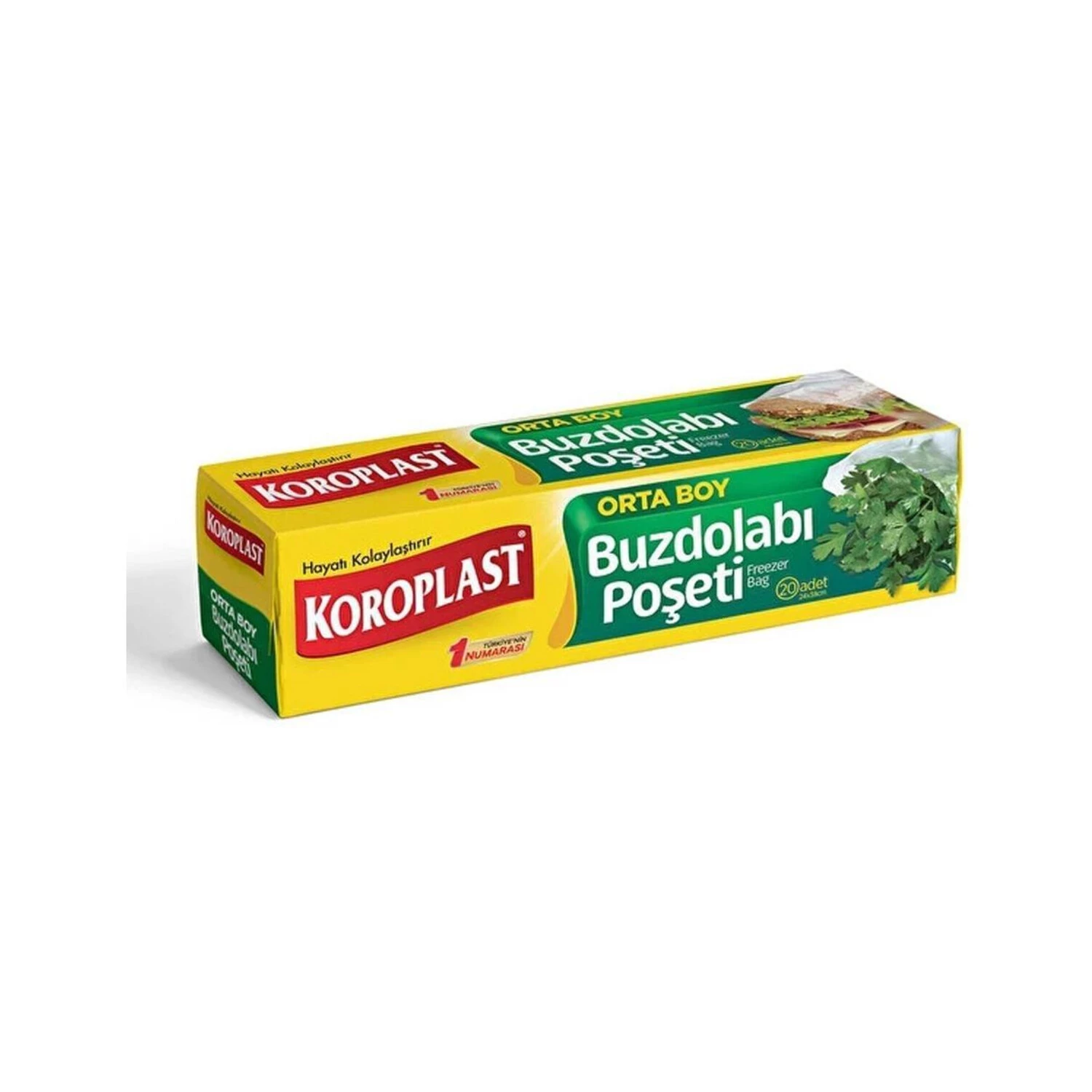 Koroplast Orta Boy Buzdolabı Poşeti 20'li