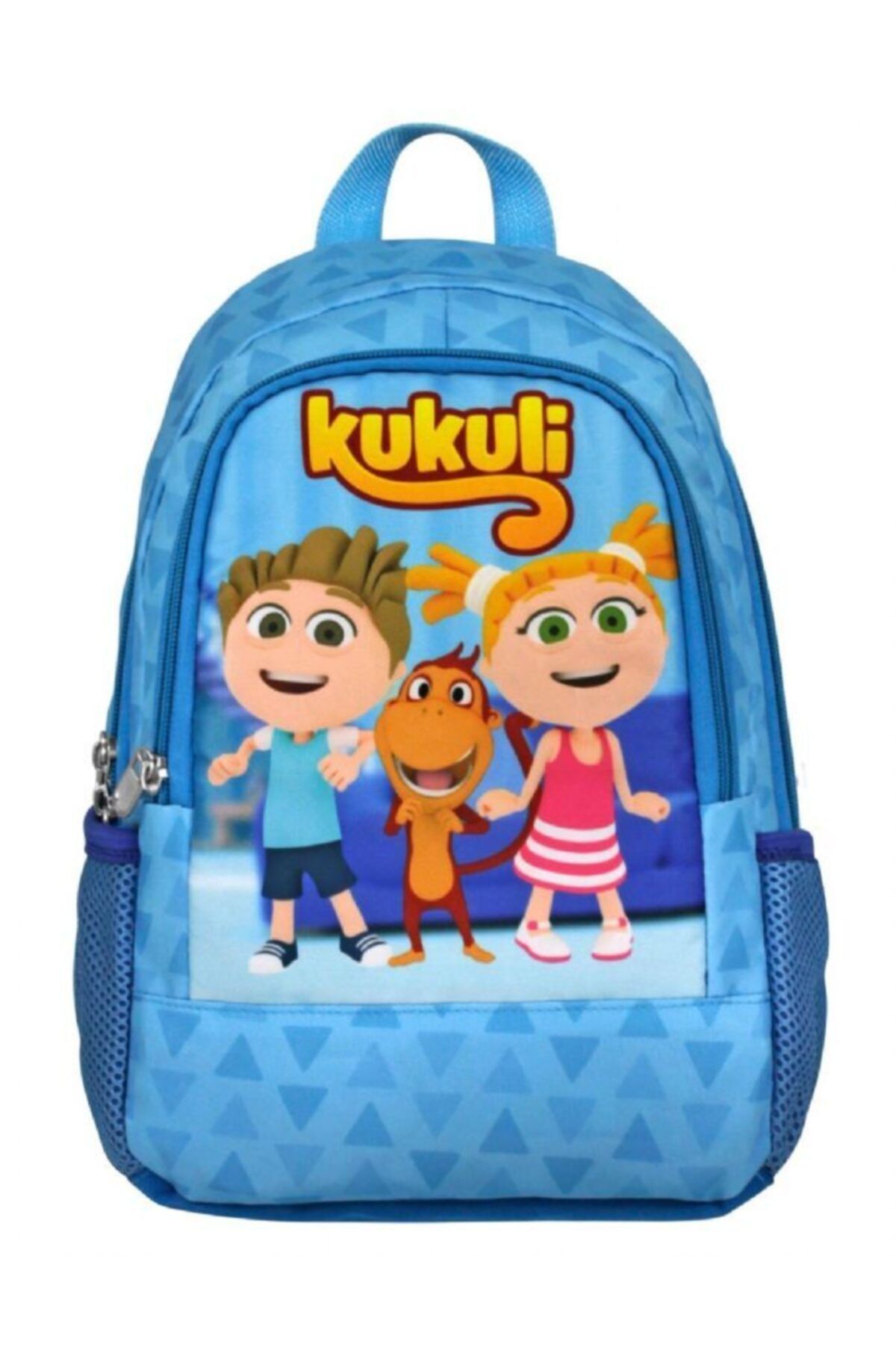 Kukuli Baskılı Mavi Erkek Çocuk Anaokulu Çantası