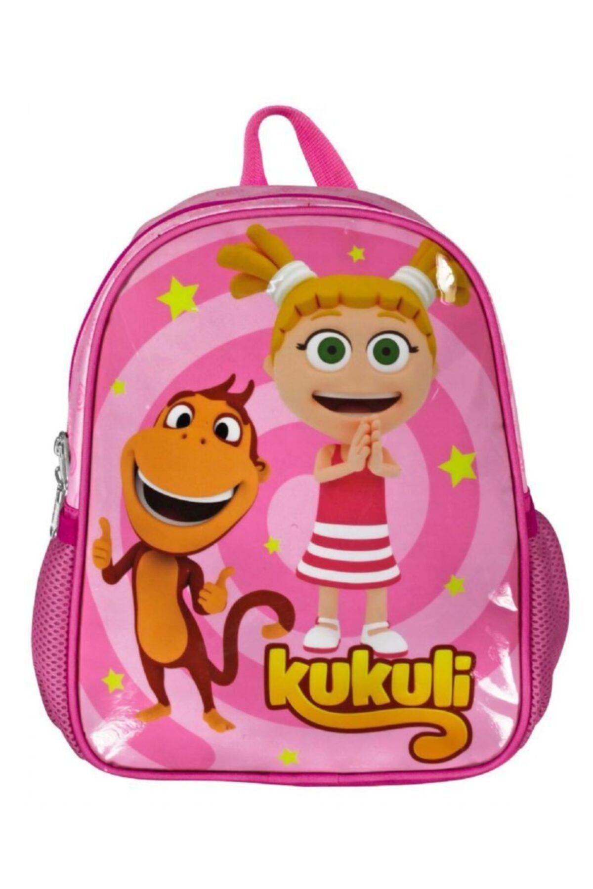 Kukuli Baskılı Pembe Kız Çocuk Anaokulu Çantası