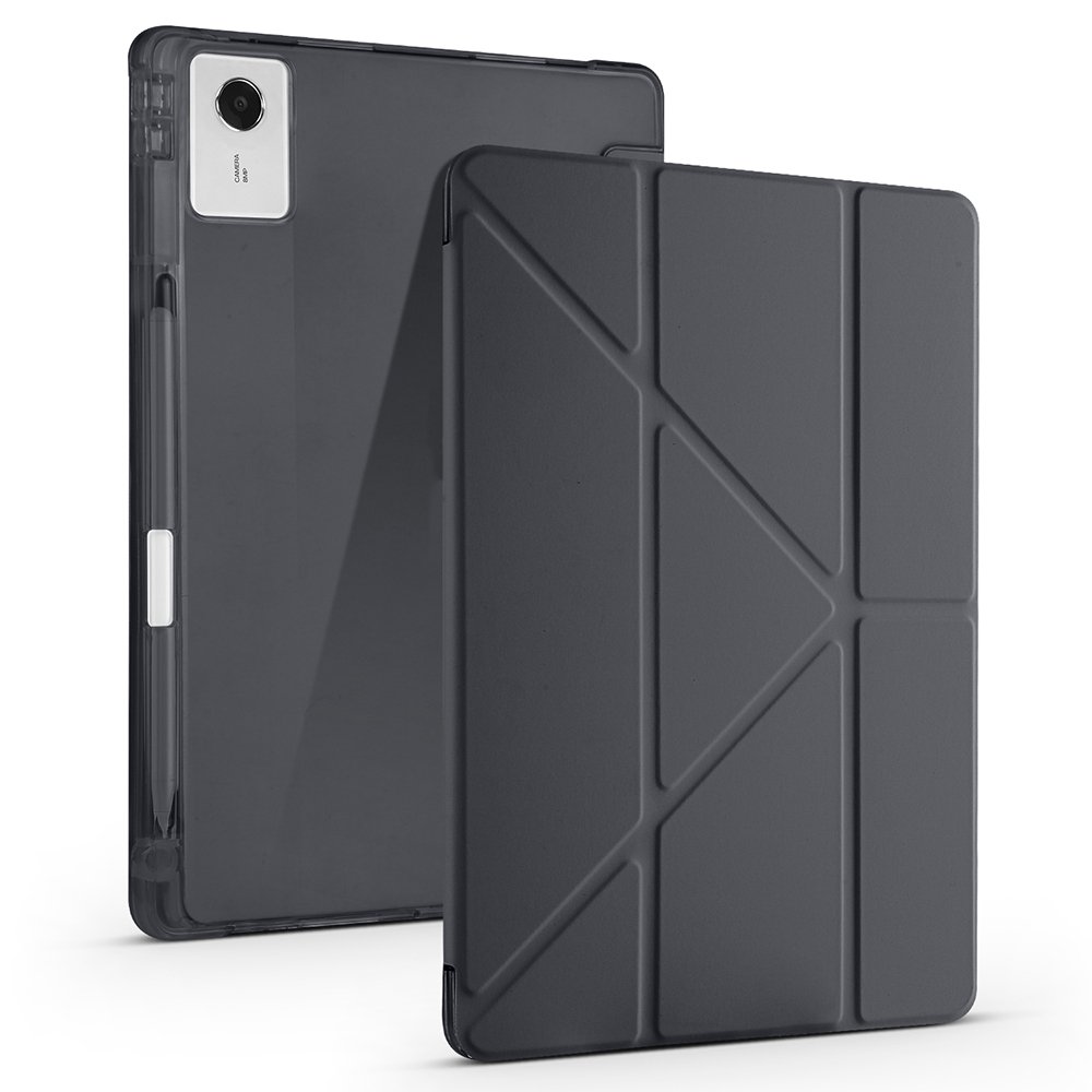 Lenovo Idea Tab Plus 12.1 Tablet Kılıf Kalem Bölmeli Standlı Uyku Modlu Lüx Smart Cover