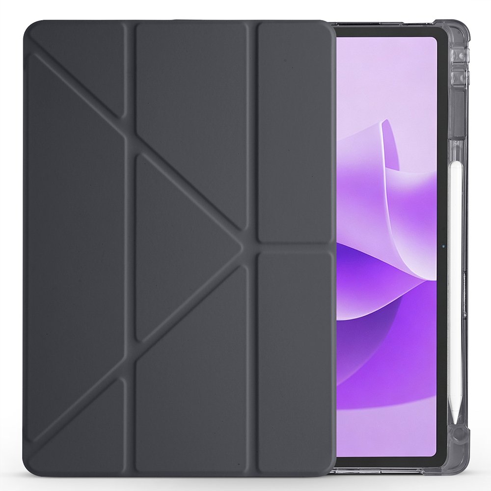 Lenovo Idea Tab Plus 12.1 Tablet Kılıf Kalem Bölmeli Standlı Uyku Modlu Lüx Smart Cover