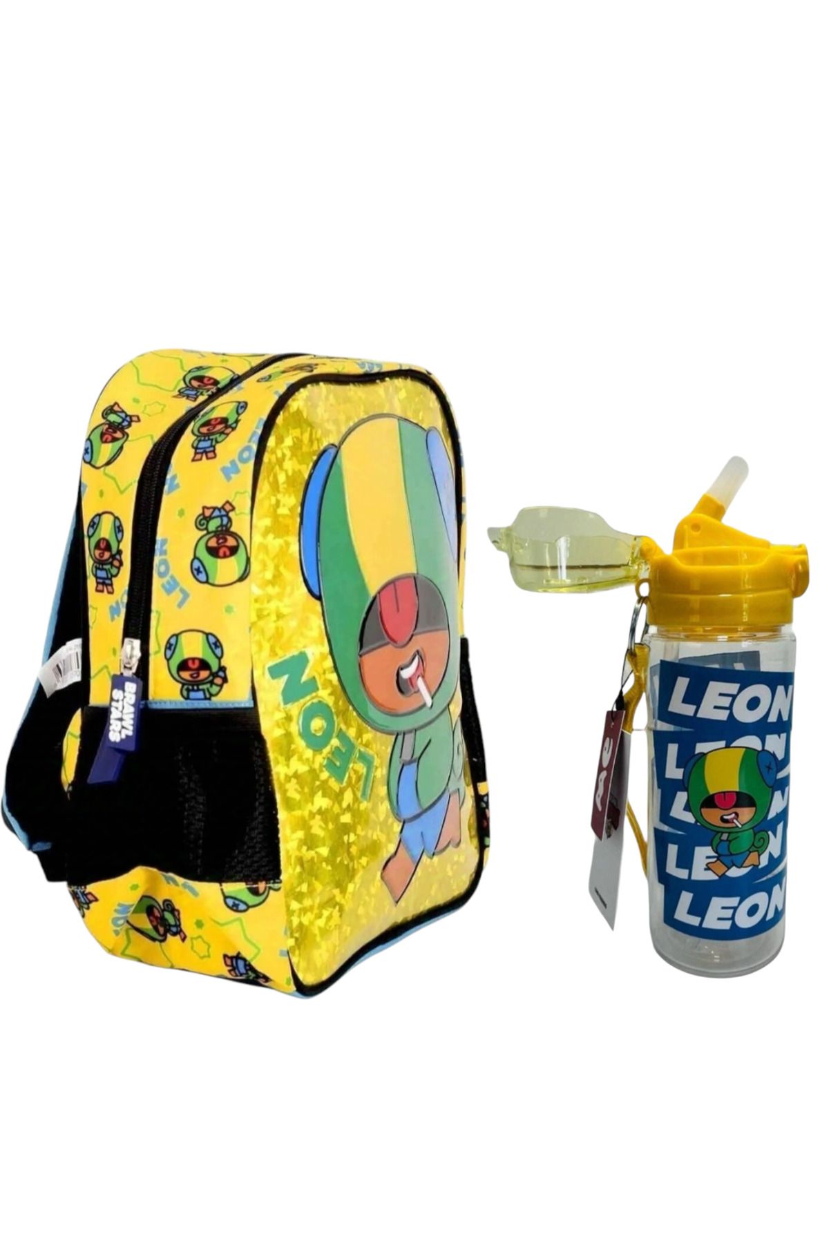Leon Sarı Anaokulu Çantası ve 500 ml Matara
