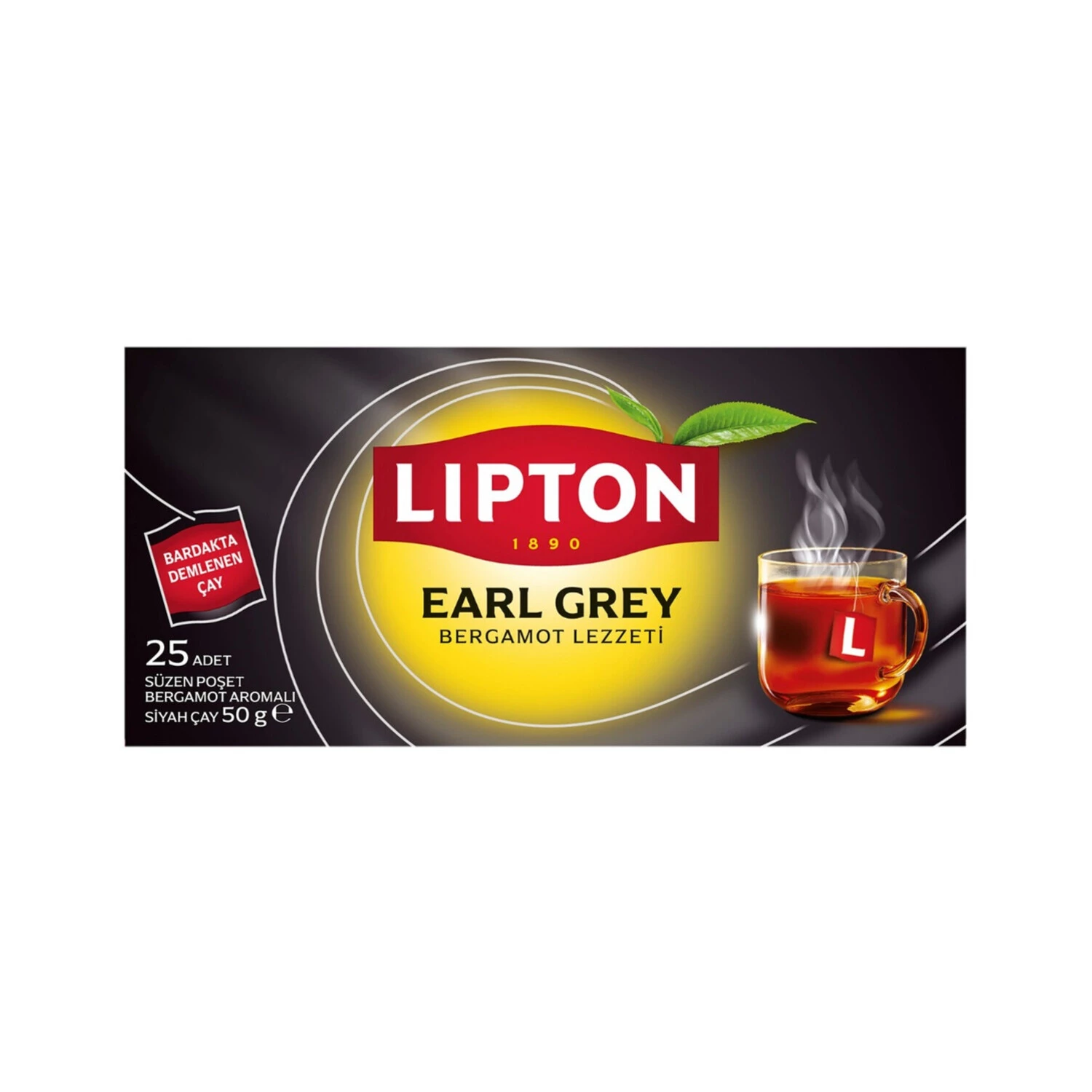 Lipton Bardak Poşet Çay Earl Grey 25'li