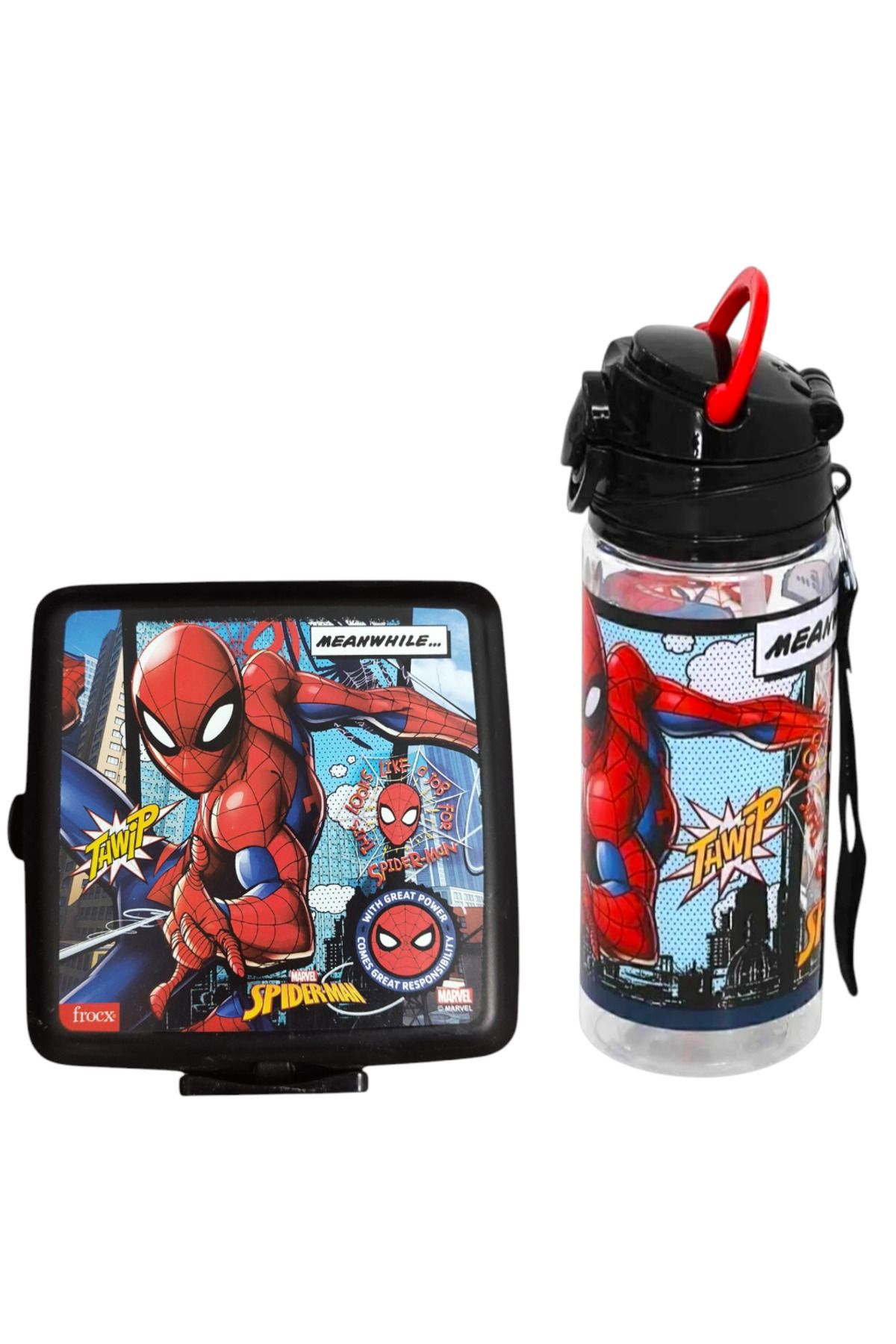 Lisanslı 500 ml Matara Ve Dört Bölmeli Beslenme Kabı Seti DDCQ42526