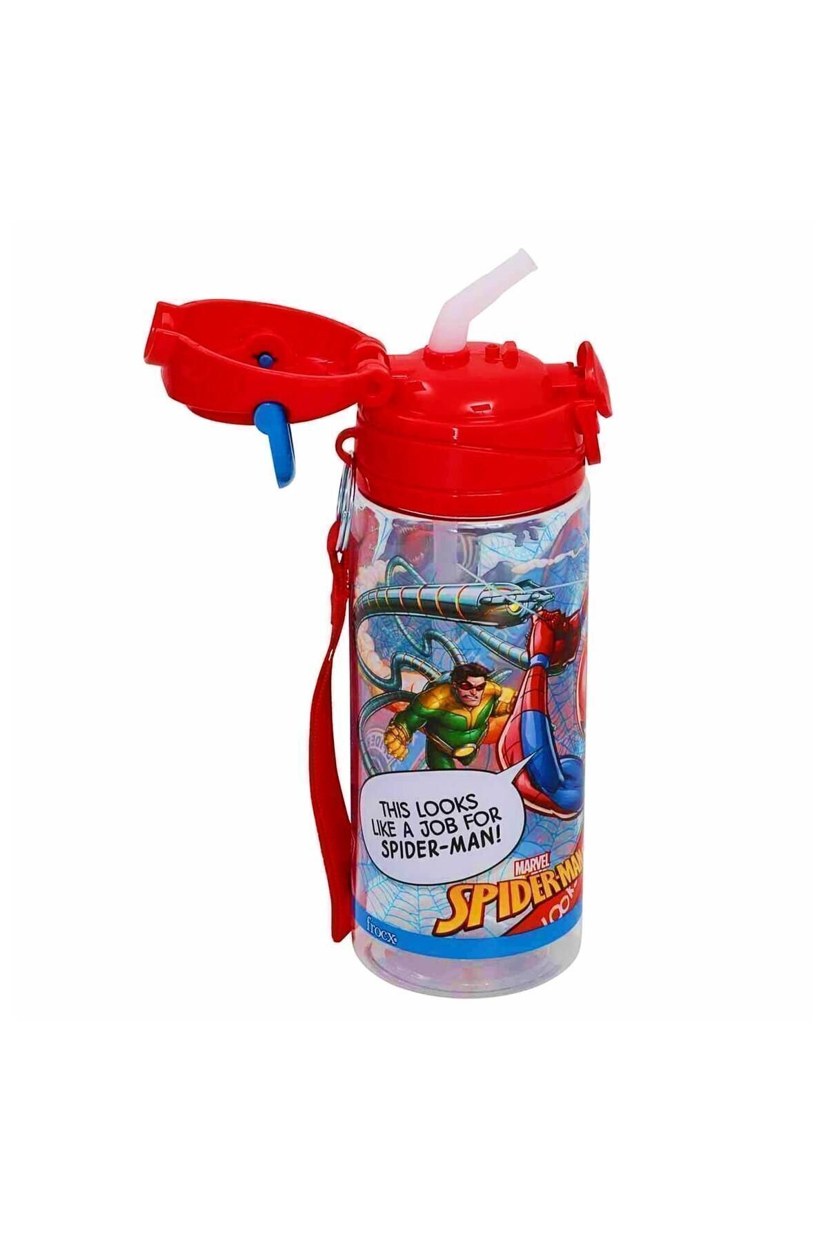 Lisanslı Pipetli Plastik Matara 500 ml Kırmızı (OTTO-42532)