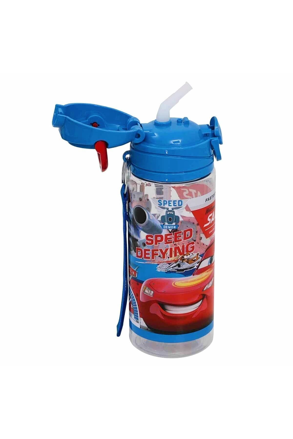 Lisanslı Pipetli Plastik Matara 500 ml Mavi (OTTO-42520)