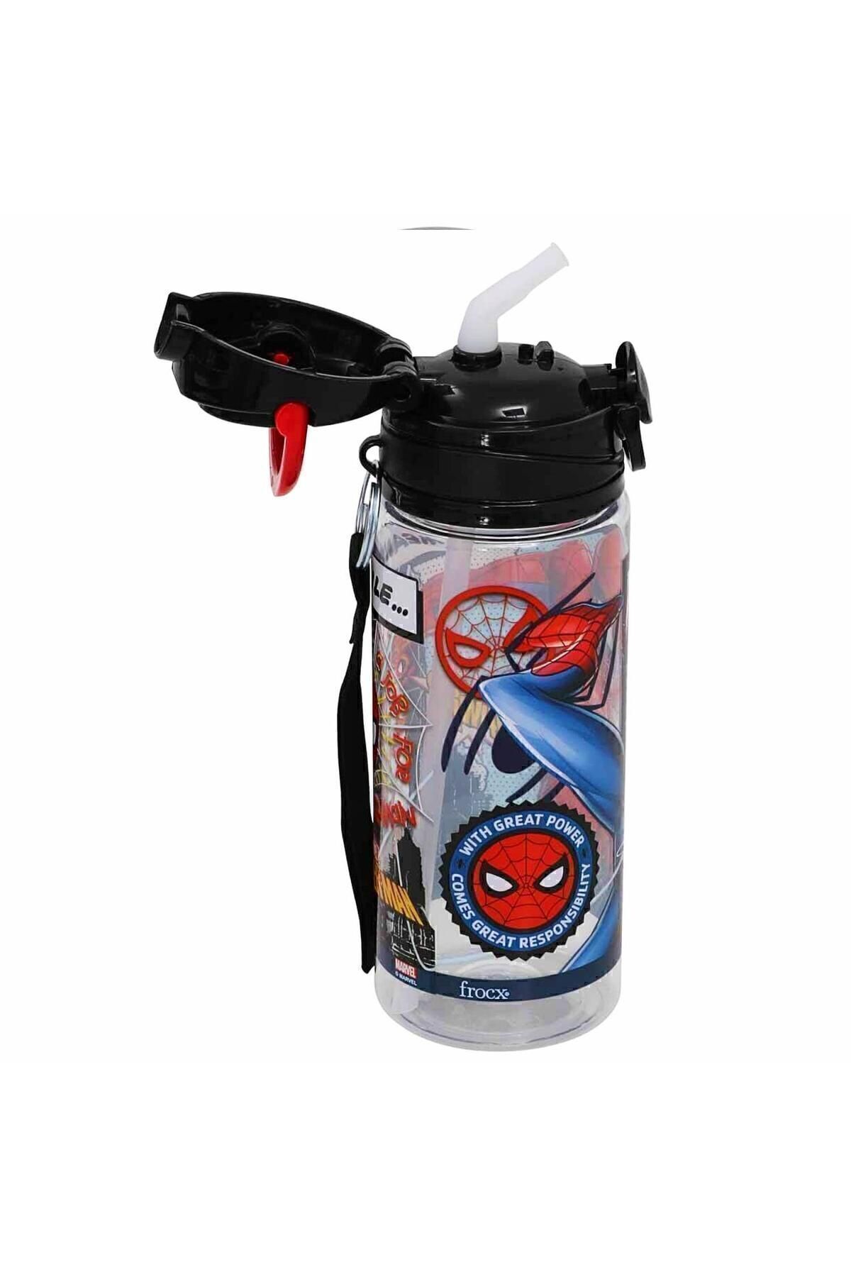 Lisanslı Pipetli Plastik Matara 500 ml Siyah (OTTO-42526)