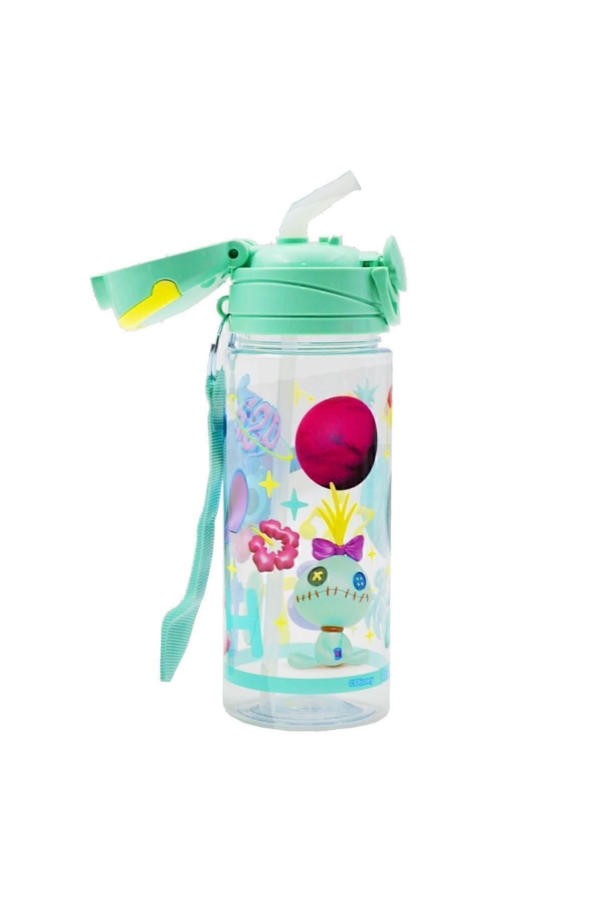 Lisanslı Pipetli Plastik Matara 500 ml Turkuaz (OTTO-42541)