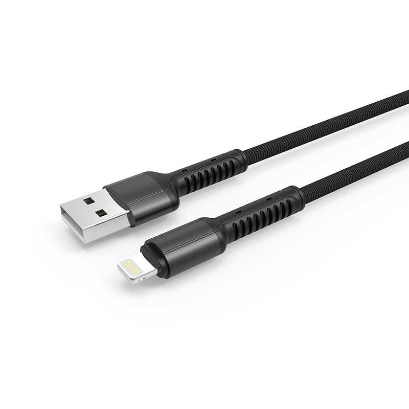 LS66 2.4A Hızlı Şarj 30CM Lightning Akıllı Çip Usb Kablo