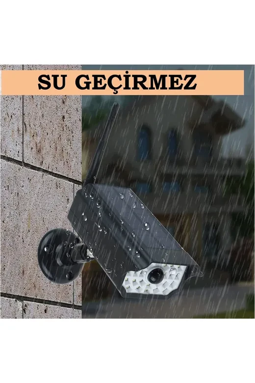 30led Siyah Kamera Görünümlü Solar Hareket Sensörlü Bahçe Duvar Garaj Aydınlatması