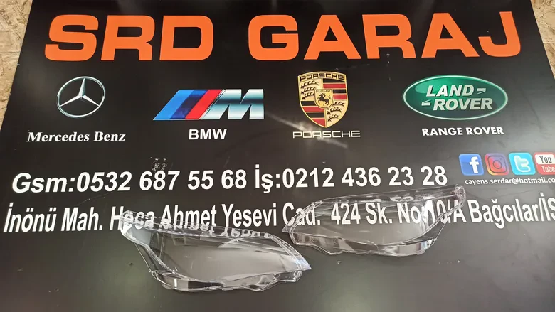 BMW 5 Serisi E60 Sağ Sol Far Camı Sıfır