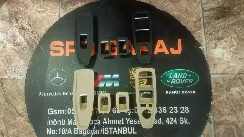 BMW F30 Siyah Bej Set Cam Düğmesi