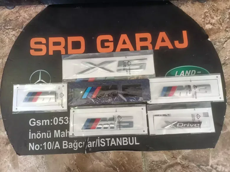 BMW X5 M M5 M3 X-Drive Yazı Logo