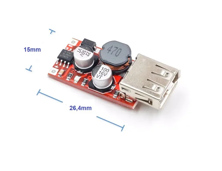 DC-DC Araç USB Modülü 9V 12V 24V Gerilimi 5V Voltaj Düşürücü 3A