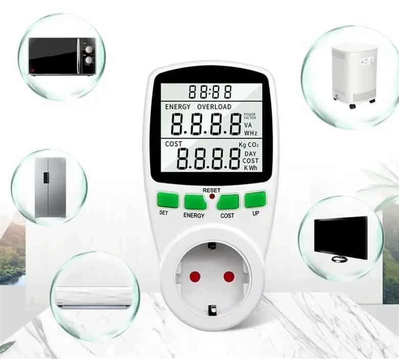 Dijital Wattmetre Enerji Sarfiyat Ölçer Tüketim Ölçer 220V Priz 16A  3680W