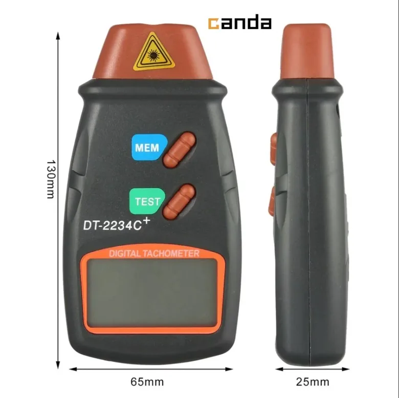 DT-2234C Dijital Lazer Takometre Hız Göstergeli Devir Ölçer