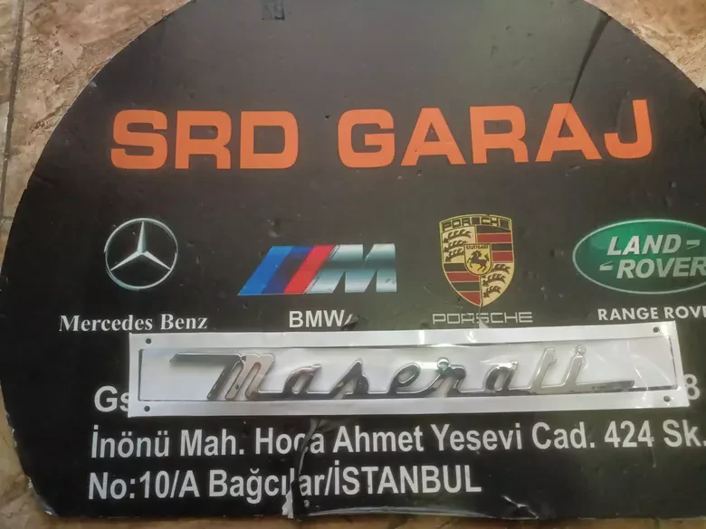 Maserati Bagaj Yazısı Logo Krom
