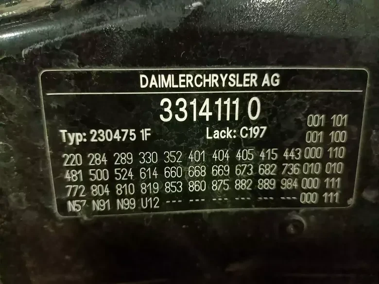 Mercedes W230 SL Kaput R230 a2308170120