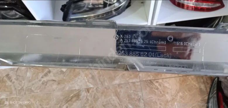 Mersedes GLC W253 Ön Tampon Nikelaj Çıtası A2538856201