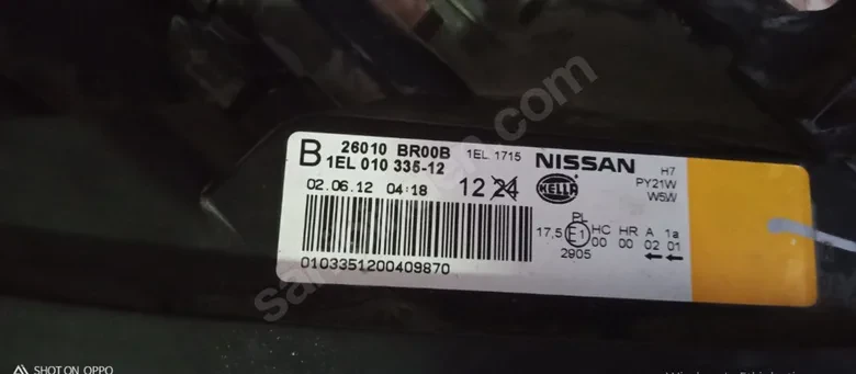 Nissan Qashqai J10 Kasa Sağ Far Tamirlidir