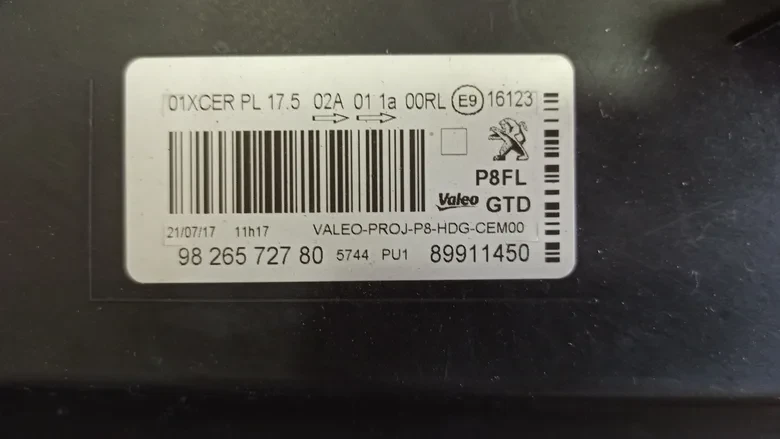 Peugeot 3008 5008 Full LED Sol Far 9826572780