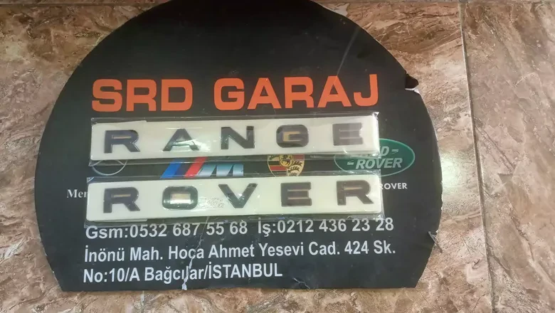 Range Rover Siyah Bagaj Yazısı