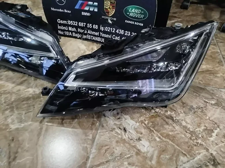 Seat Leon Ledli Çıkma Orj Far Cam-Kasa Yapılmış Sağ-Sol