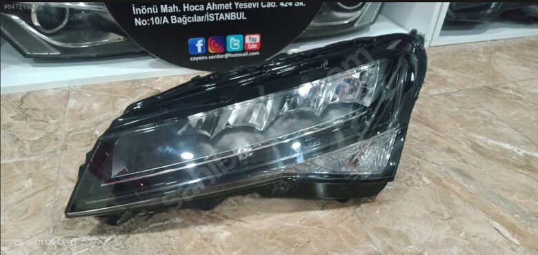 Skoda Super B Sol Ful LED Far Crystal Lıghtıng