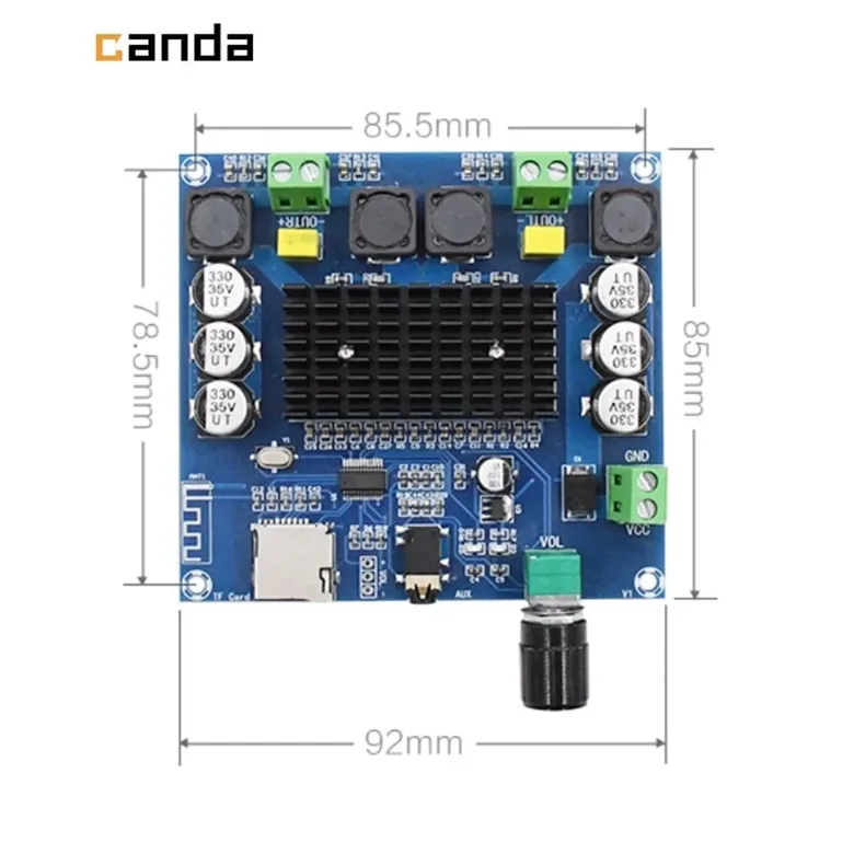2 x 100W Bluetooth 5.0 Amfi Devresi TDA7498 TF Kart XH-A105