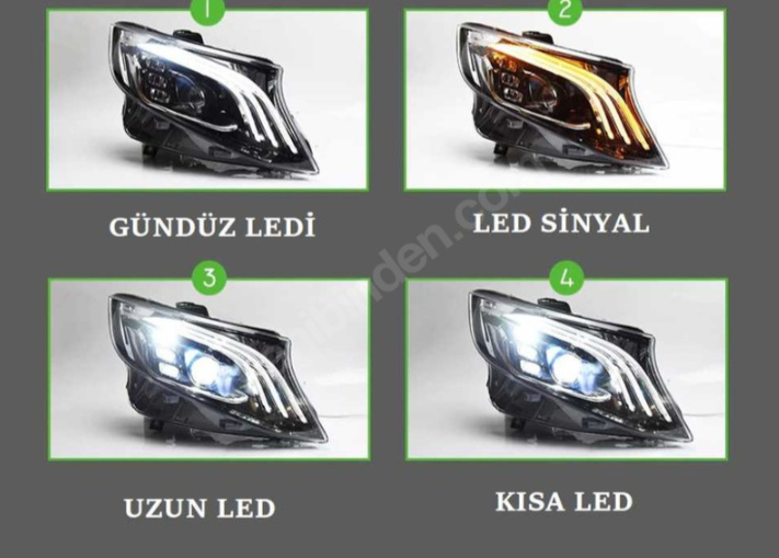 Vıto W447 Maybach LED Far Aftermarket Tak Calıstır