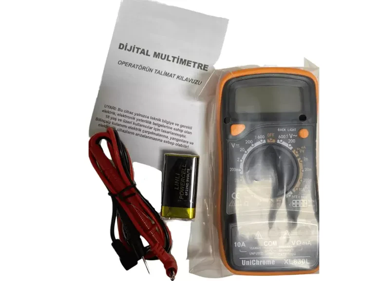 Xl830l Dijital Multimetre Led Ekranlı Avometre Mini Ölçü Aleti 9v Pil Hediyeli Cep Multimetresi