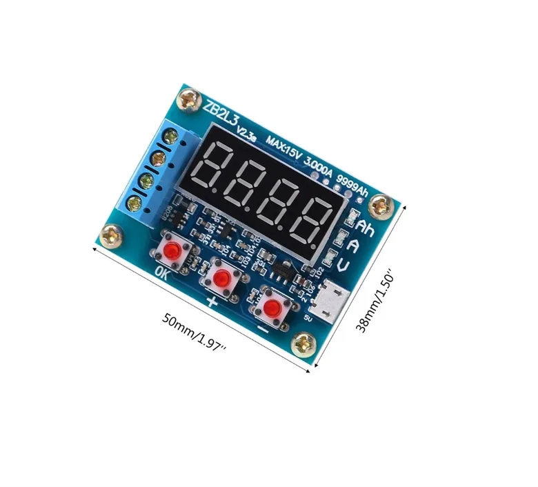 ZB2L3 Akü 18650 Lityum Pil Kapasite Ölçer Test Cihazı 1.5-15V 3A