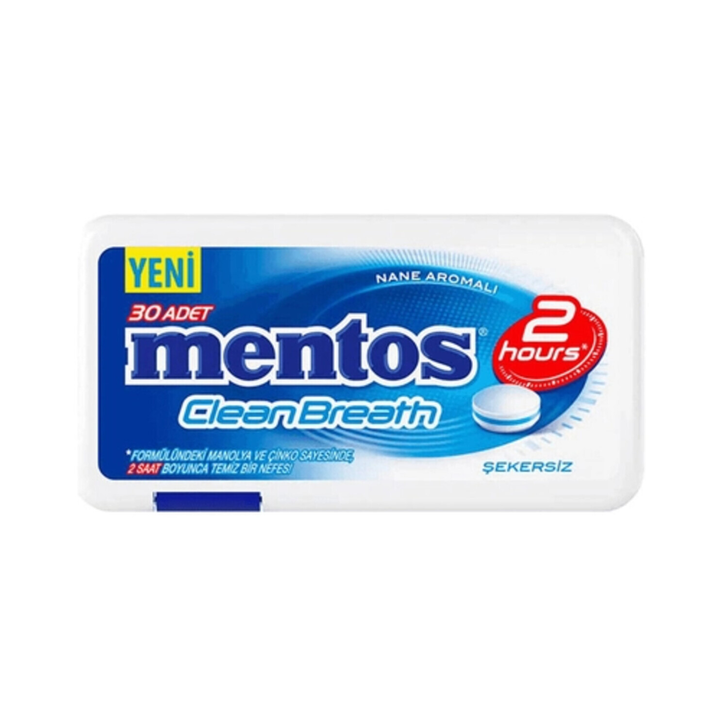 Mentos 2 Saat Clean Breath Nane Aromalı Şeker 21 Gr
