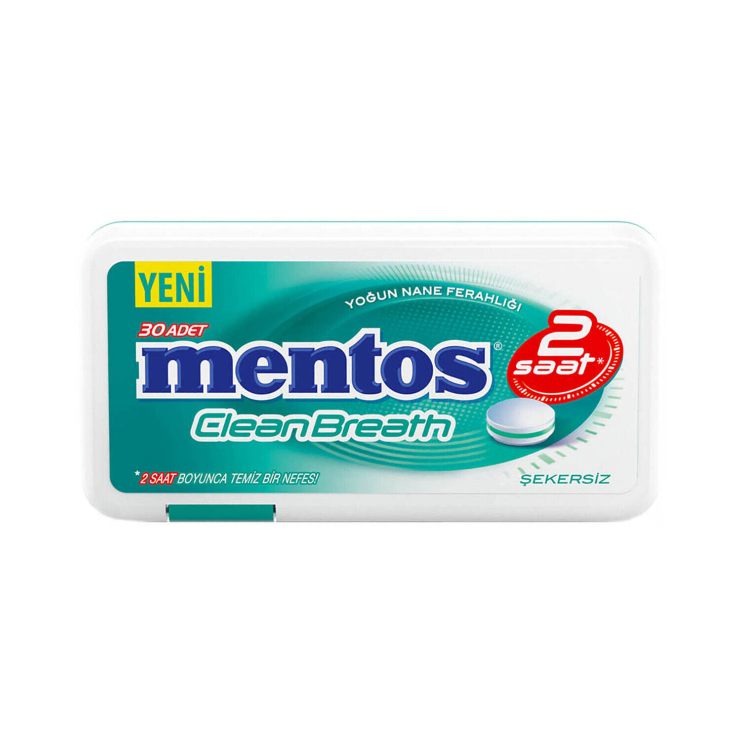 Mentos 2 Saat Clean Breath Yoğun Nane Ferahlığı 21 Gr