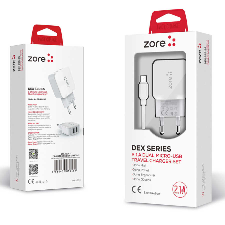 Micro Dex Serisi 2 in 1 Şarj Seti