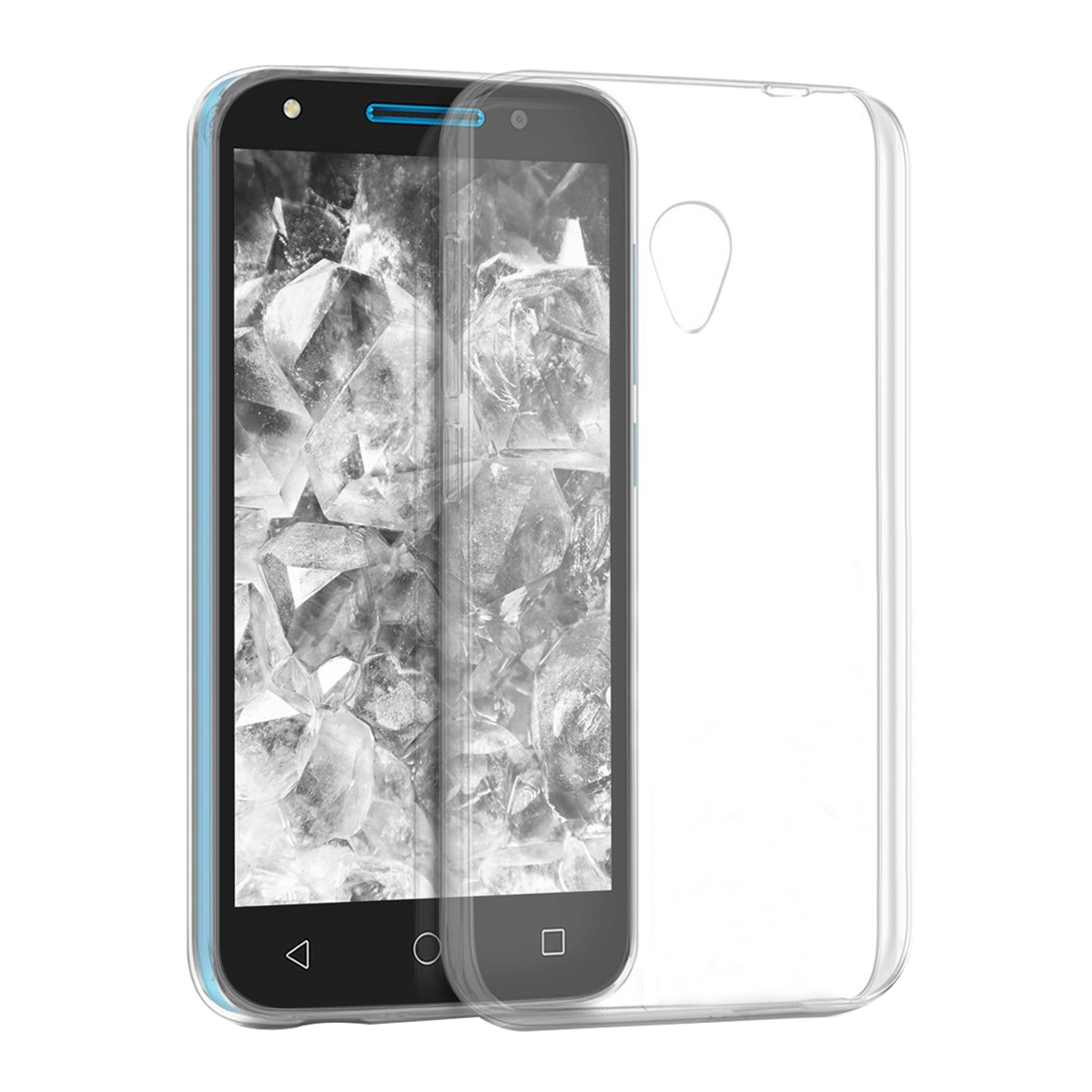 Microsonic Alcatel U5 Kılıf Transparent Soft Beyaz