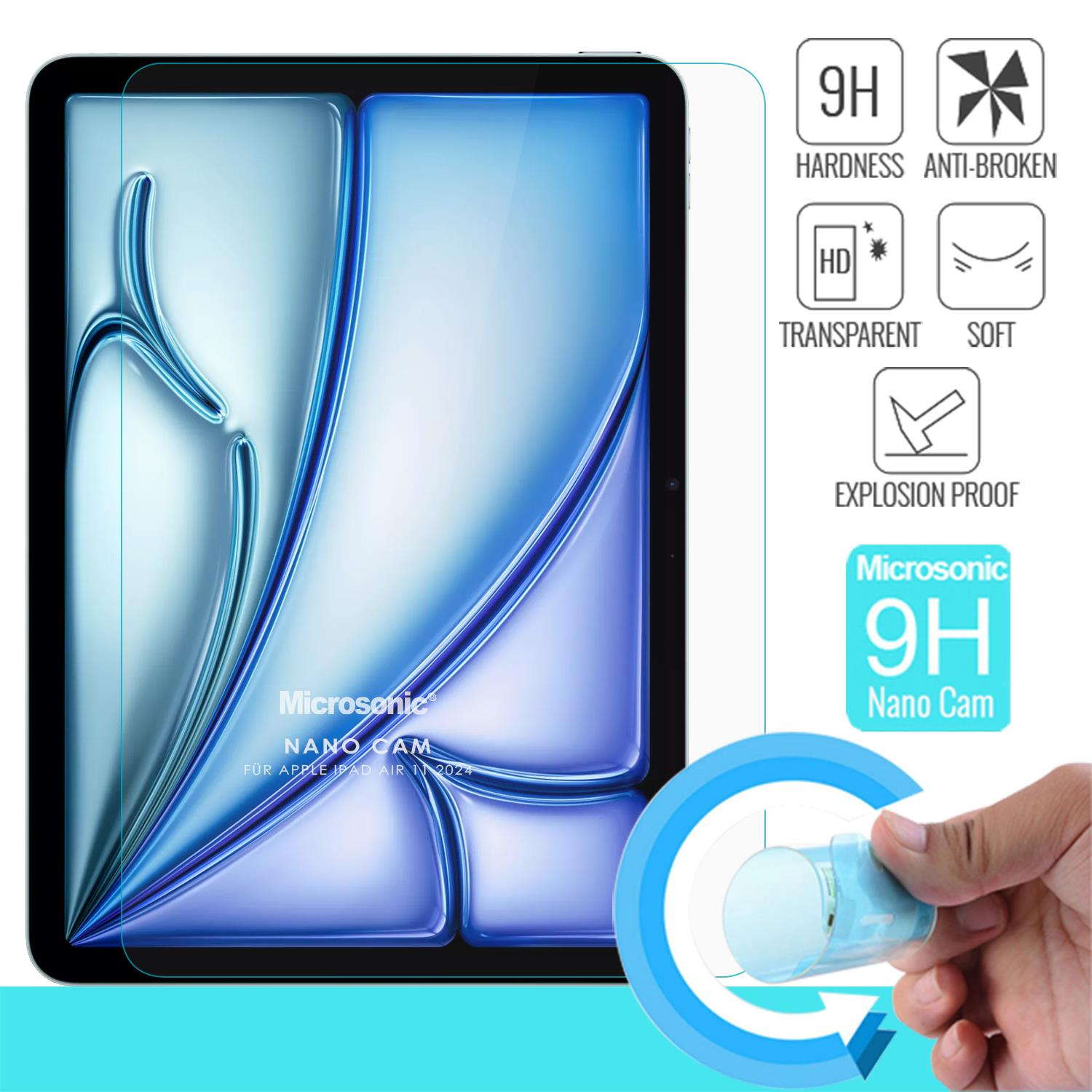Microsonic Apple iPad Air 11 2026 (A3459-A3460) Nano Cam Ekran Koruyucu