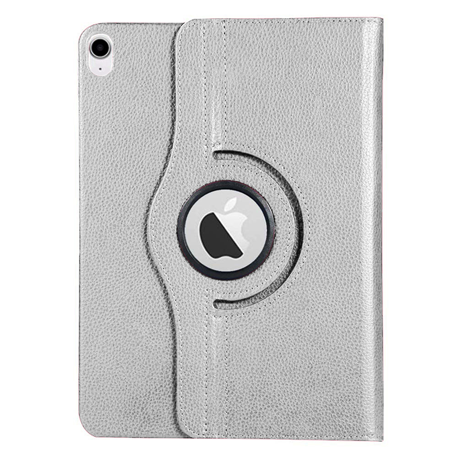 Microsonic Apple iPad Air 11 2026 Kılıf (A3459-A3460) 360 Rotating Stand Deri Gümüş