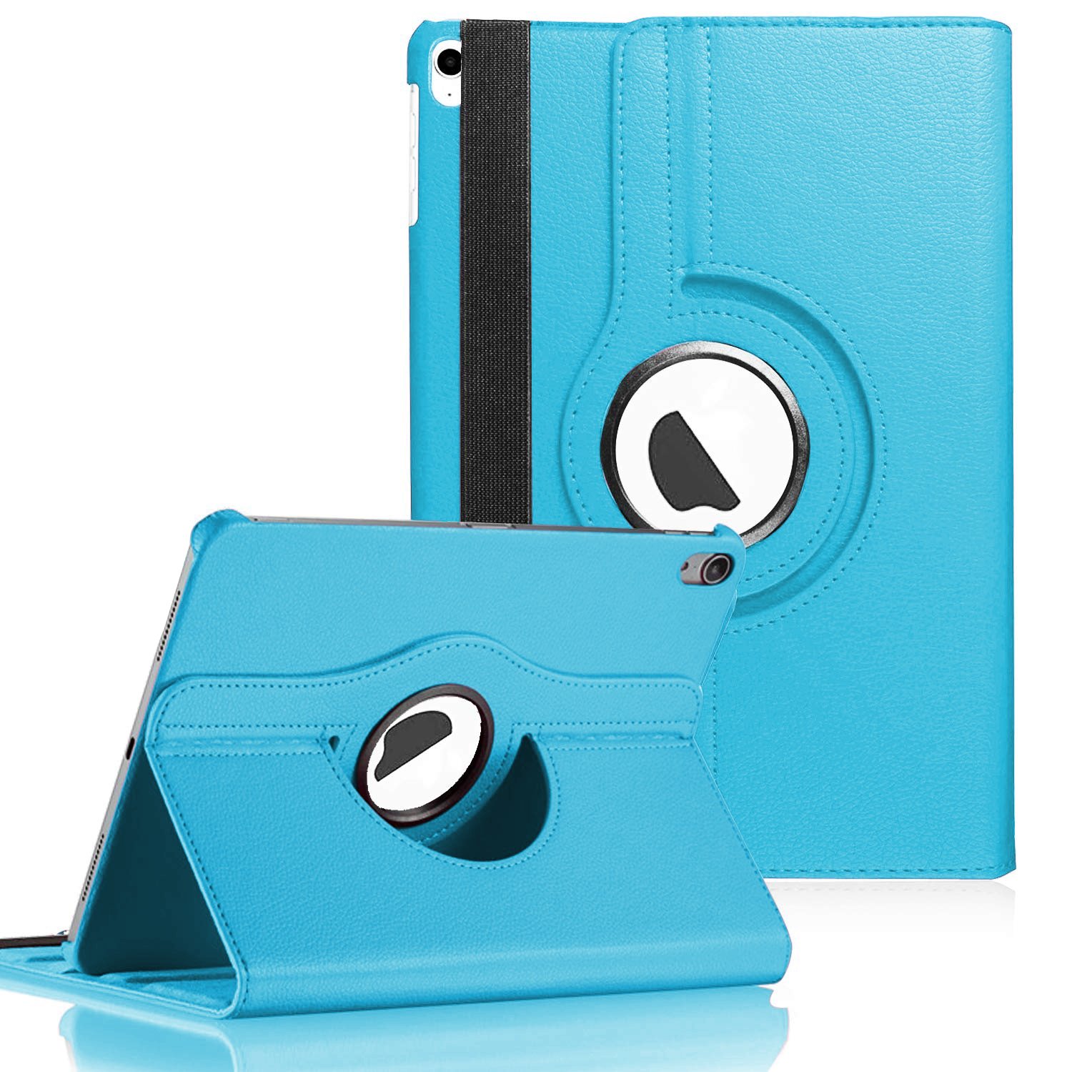 Microsonic Apple iPad Air 11 2026 Kılıf (A3459-A3460) 360 Rotating Stand Deri Mavi