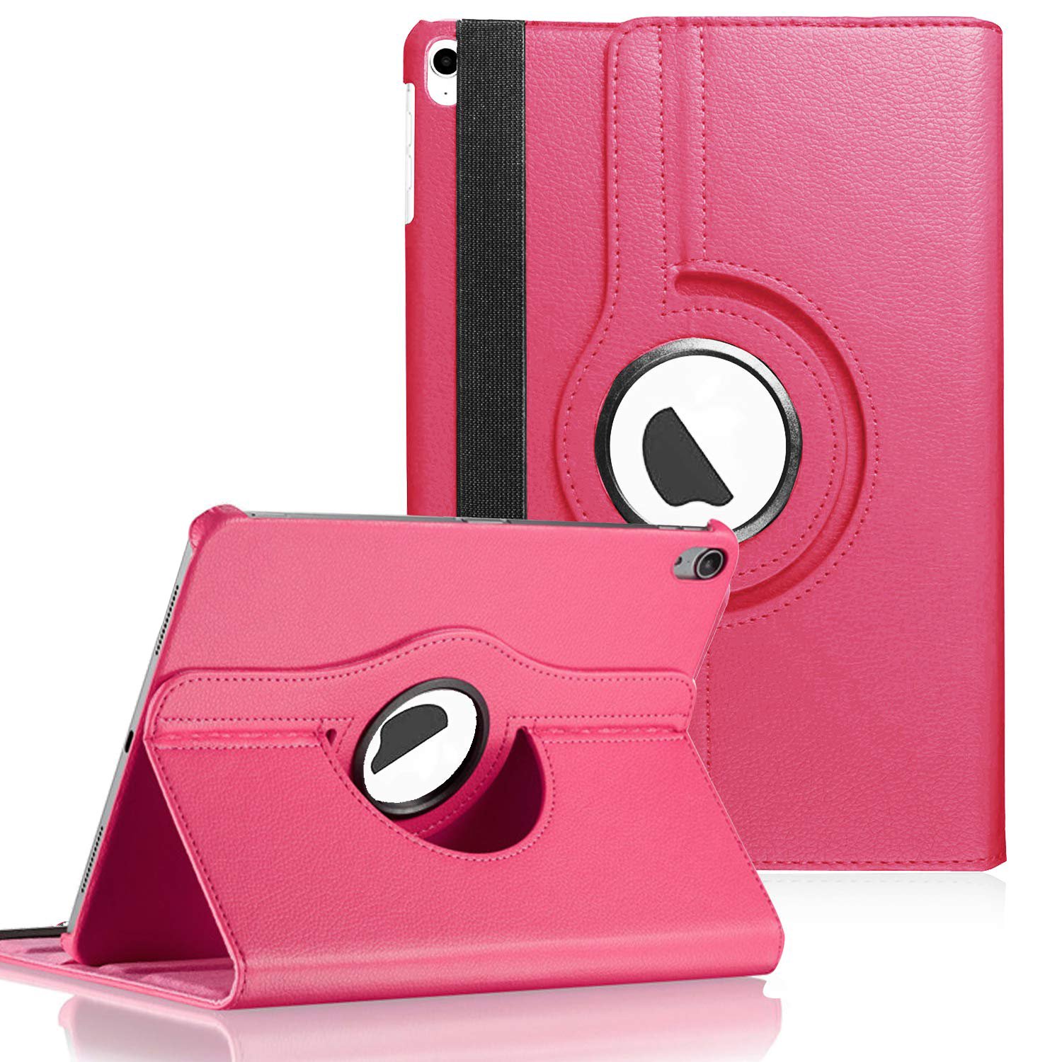 Microsonic Apple iPad Air 11 2026 Kılıf (A3459-A3460) 360 Rotating Stand Deri Pembe