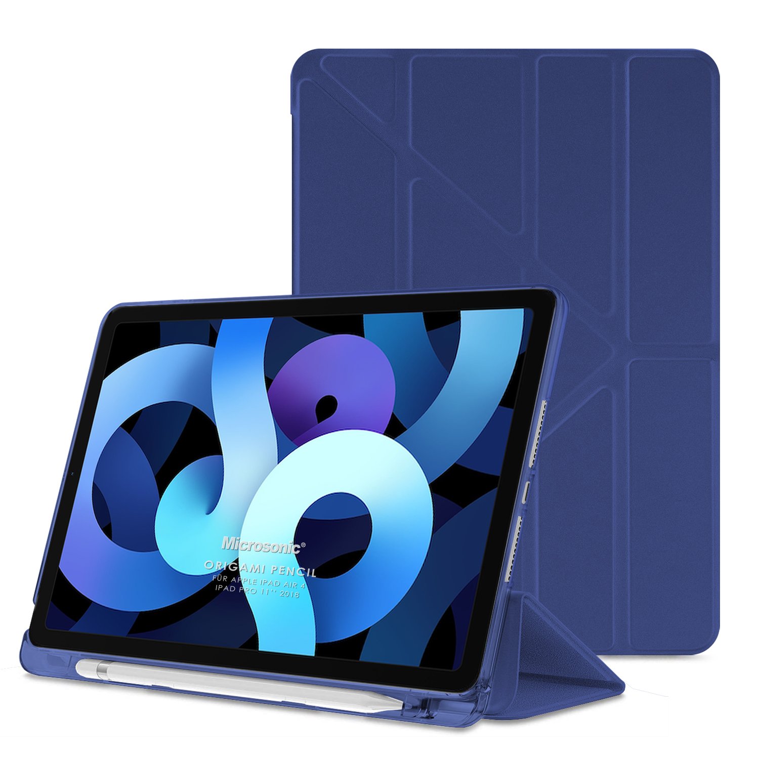Microsonic Apple iPad Air 11 2026 Kılıf (A3459-A3460) Origami Pencil Lacivert