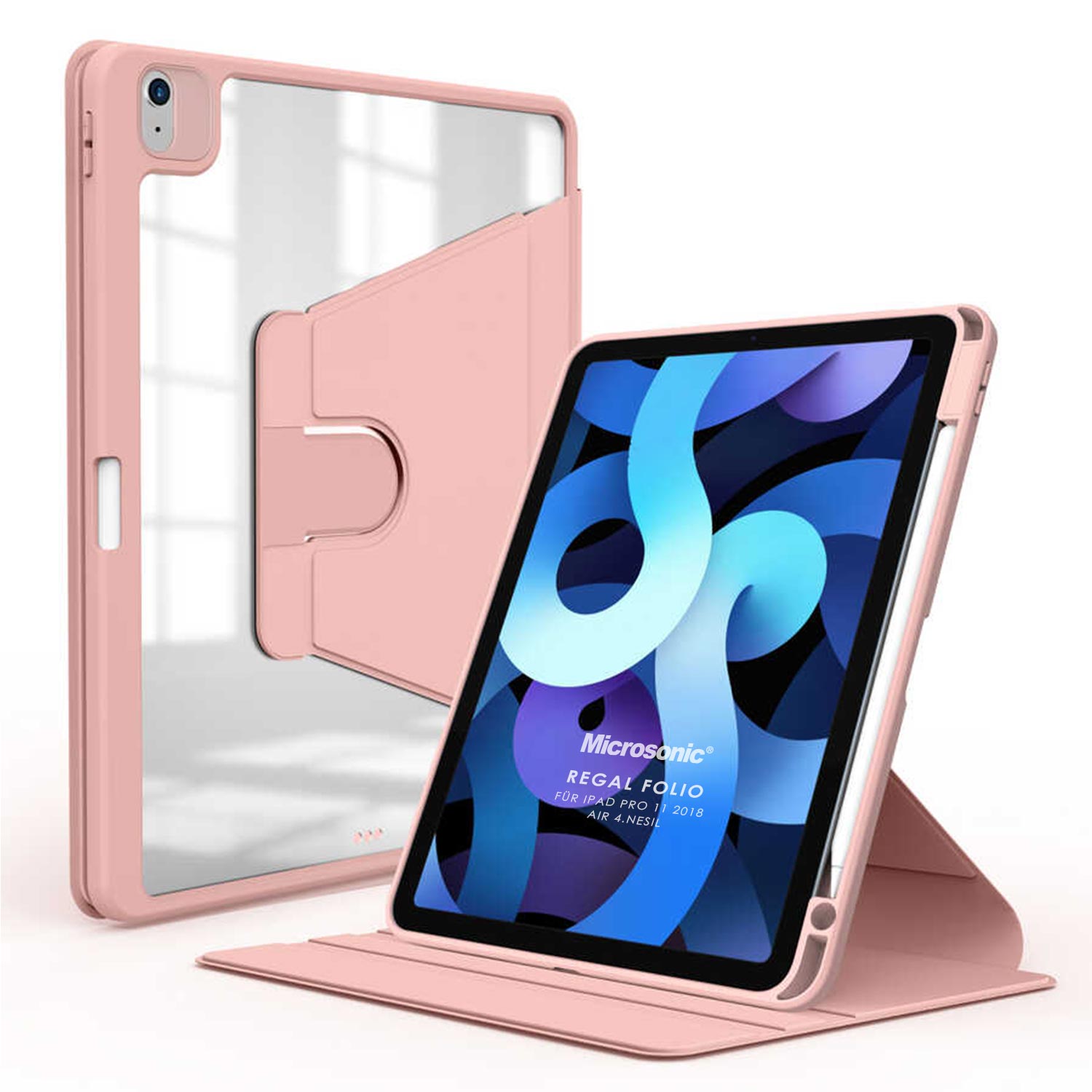 Microsonic Apple iPad Air 11 2026 Kılıf (A3459-A3460) Regal Folio Pembe