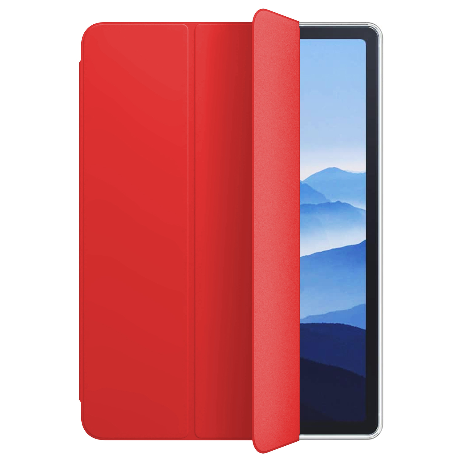 Microsonic Apple iPad Air 11 2026 Kılıf (A3459-A3460) Slim Translucent Back Smart Cover Kırmızı
