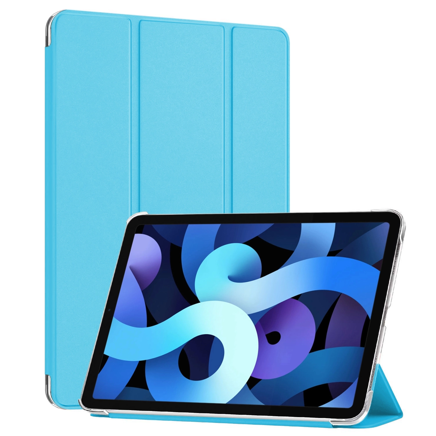 Microsonic Apple iPad Air 11 2026 Kılıf (A3459-A3460) Slim Translucent Back Smart Cover Mavi