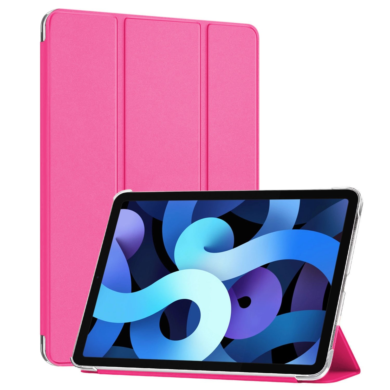 Microsonic Apple iPad Air 11 2026 Kılıf (A3459-A3460) Slim Translucent Back Smart Cover Pembe